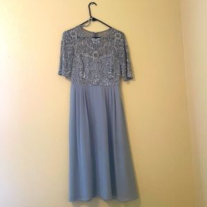 Grayish Blue midi dress. Size 4